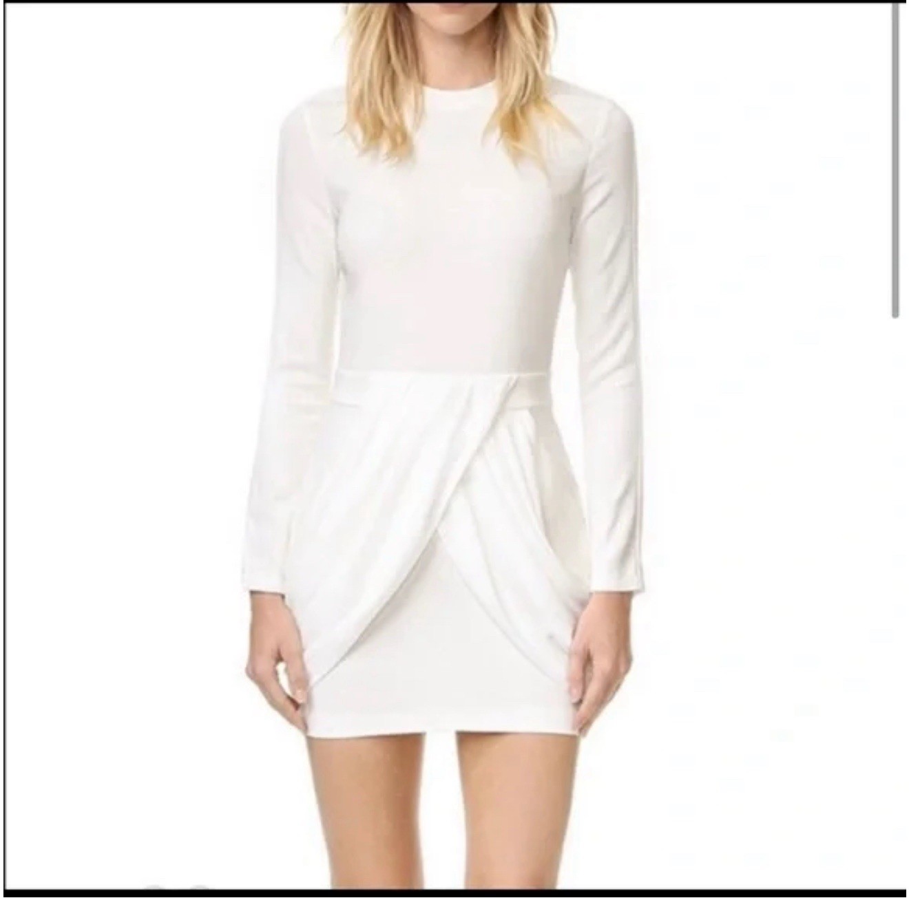 A.L.C. Tolan White Long Sleeve Dress. NWT Size 10. Cute, Dressy or Paired Down