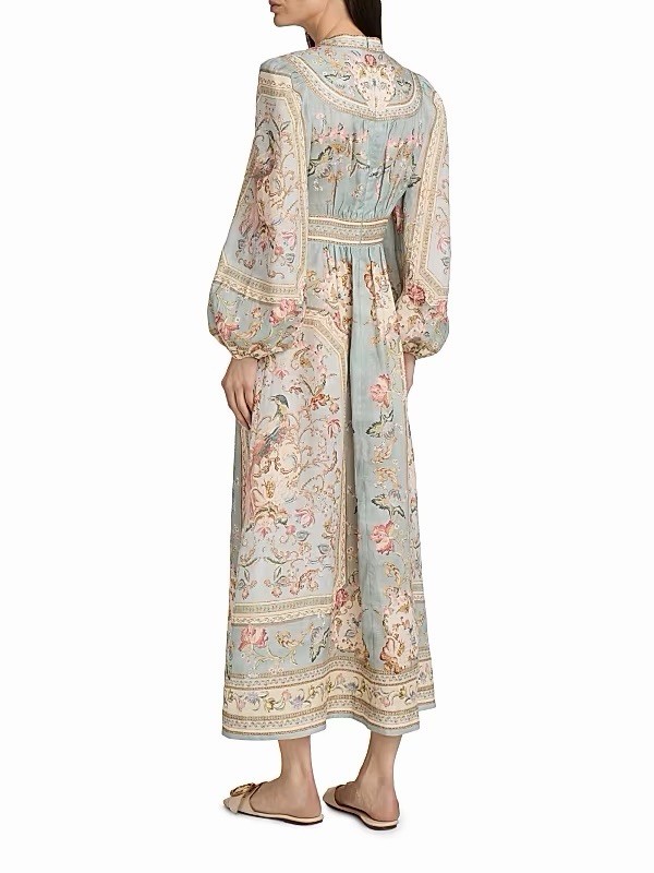 Zimmermann ROSELIGHT PLUNGE MIDI DRESS $ 950 Size 3