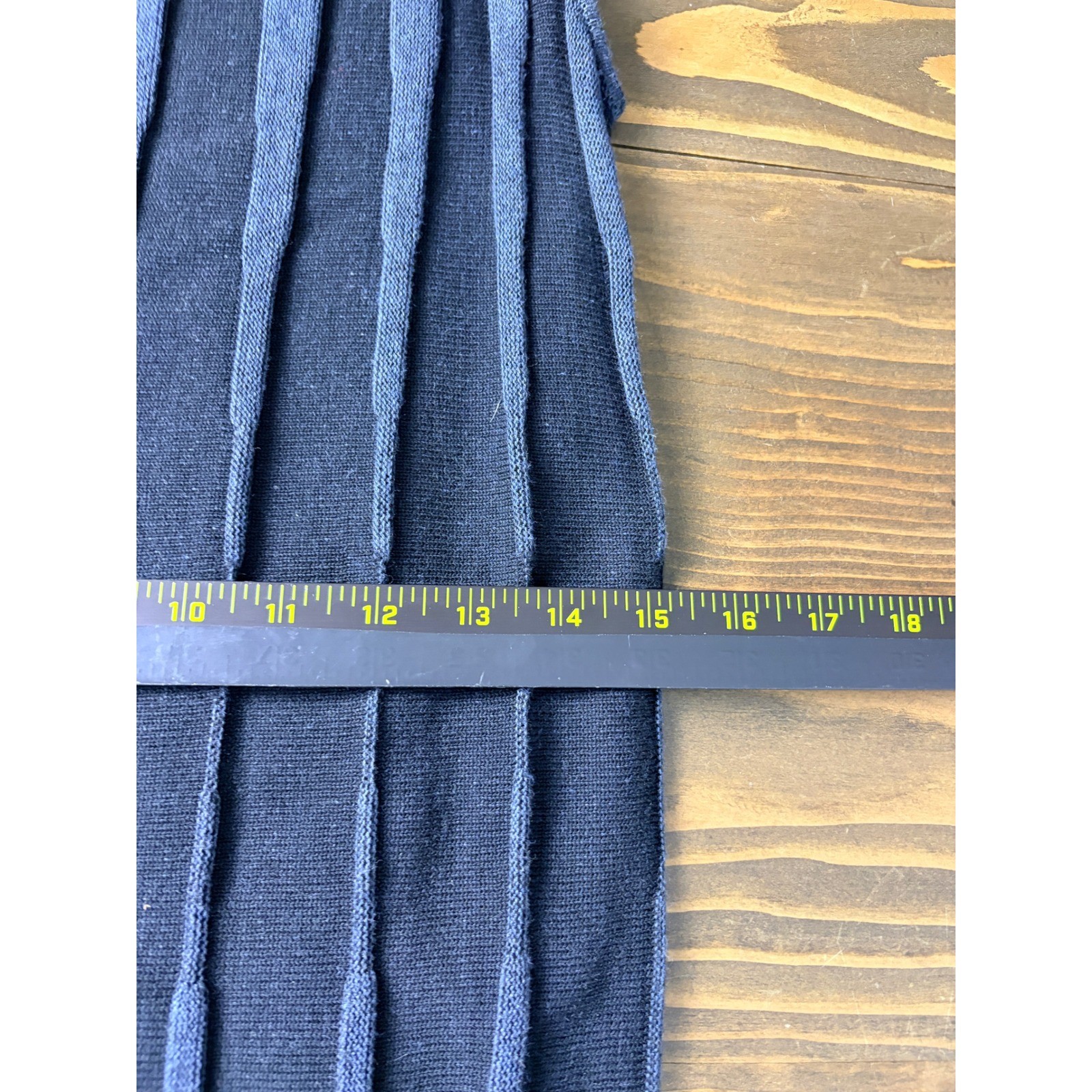 Peruvian Connection Andalucia Dress Women L Smoke Blue Ribbed Knit Maxi