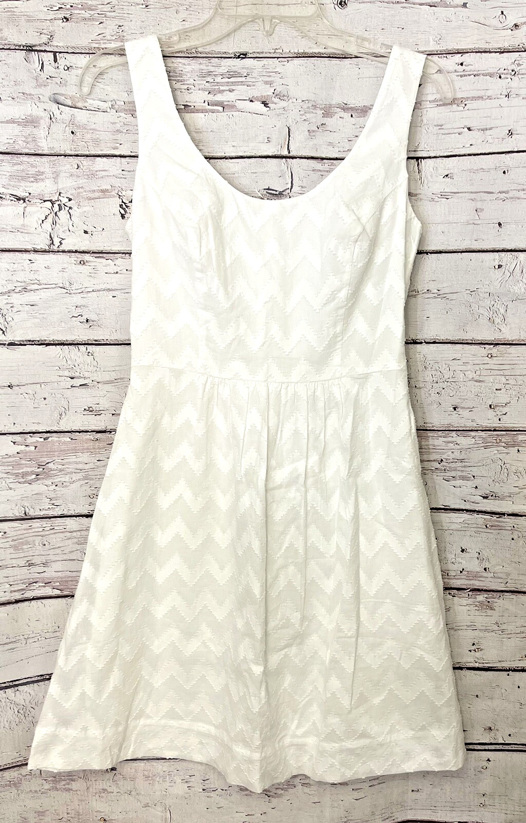 Vineyard Vines White Summer Dress Size 0 Fit & Flare Cotton Sleeveless Lined EUC