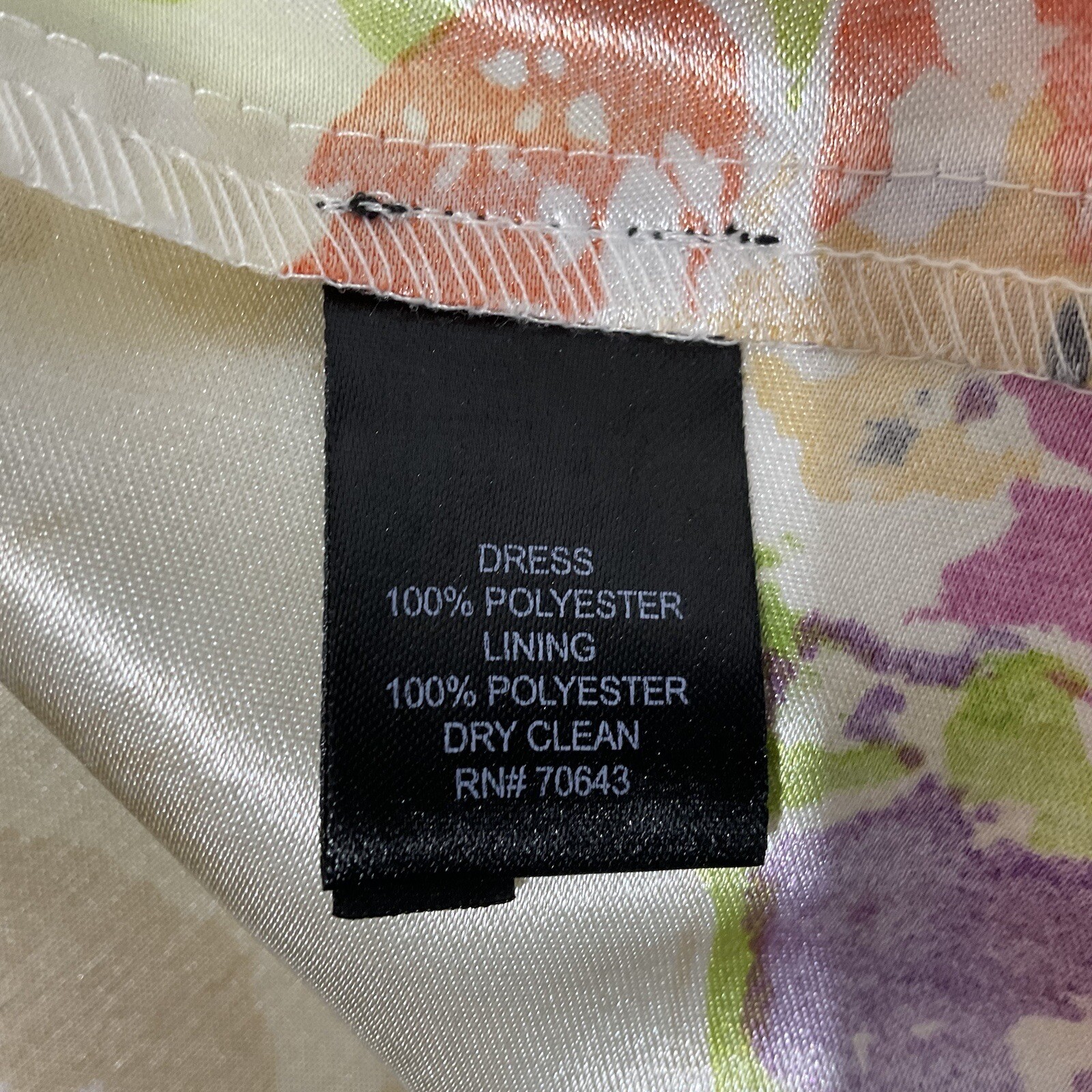 Vtg Jessica Howard Sun Dress Cream Multicolor Floral Pink Sash Fit & Flare Sz 12