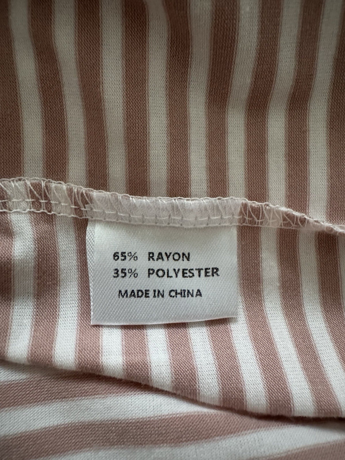 Women’s New Medium Merokeety Dress Pink & White tie Stripe Short sleeve, pockets