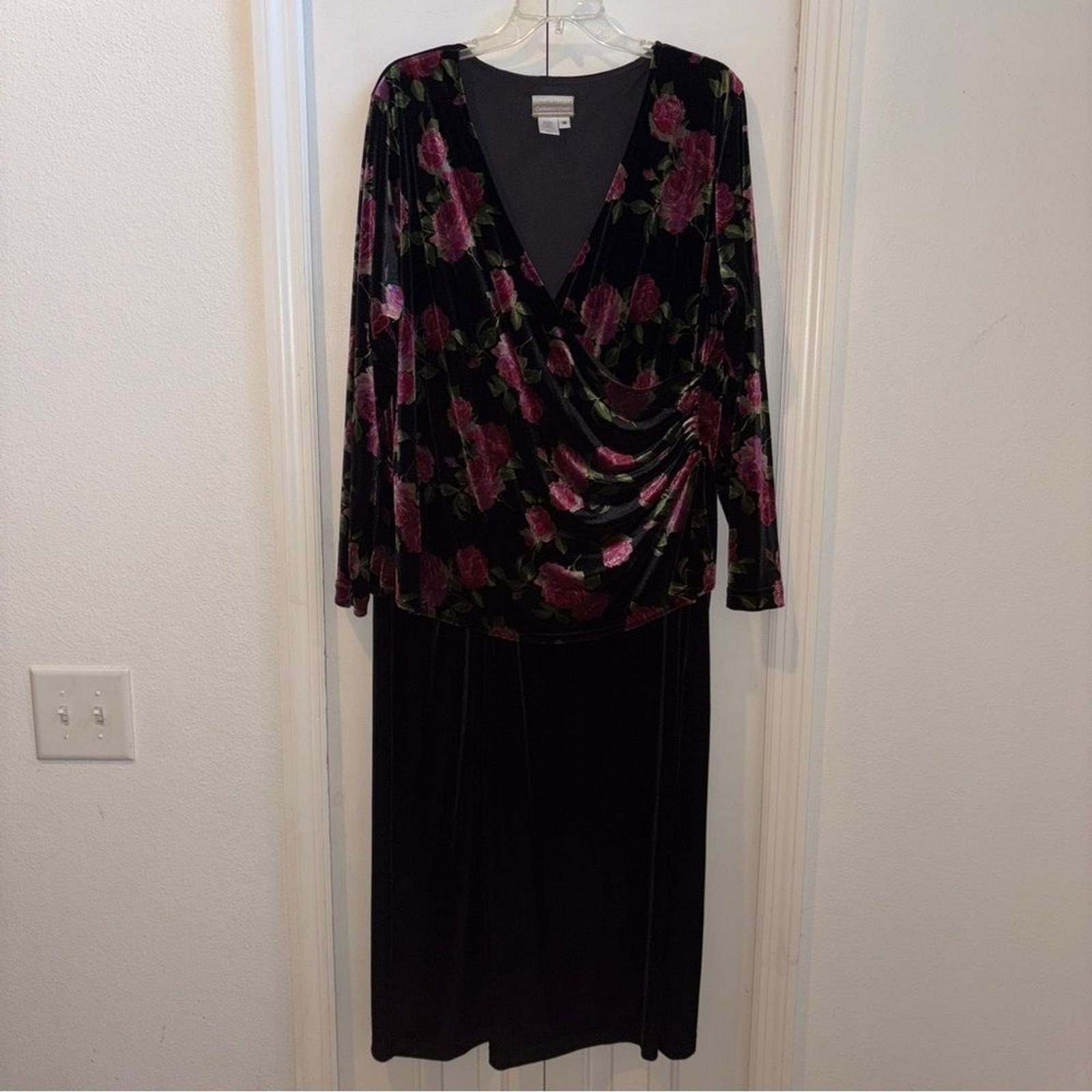 Coldwater Creek Floral Velvet Dress