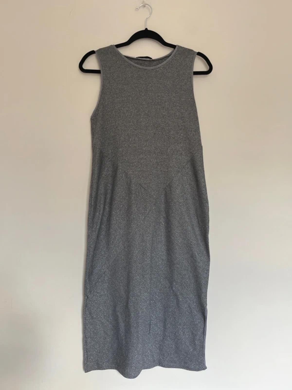 Mango Grey sparkly sleeveless dress – Size L, UK 12