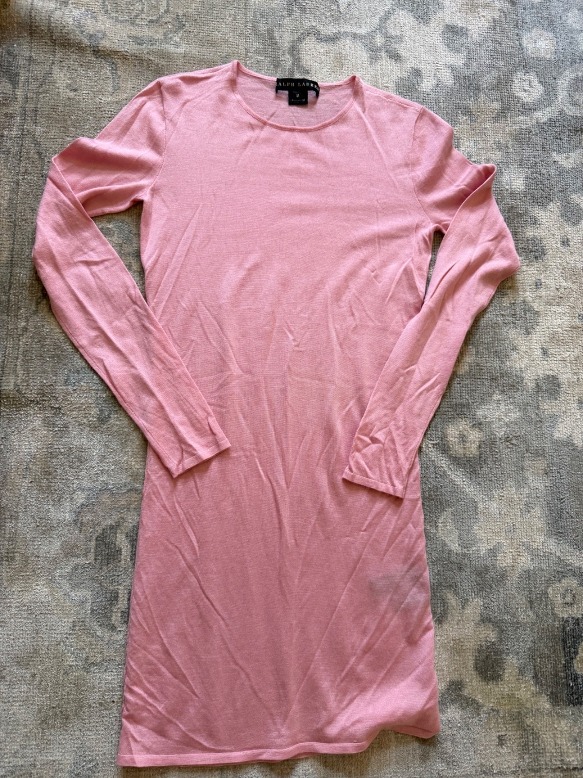 Ralph Lauren Black Label Pink Cashmere-Silk Blend Sweater Dress – Size M – NWOT