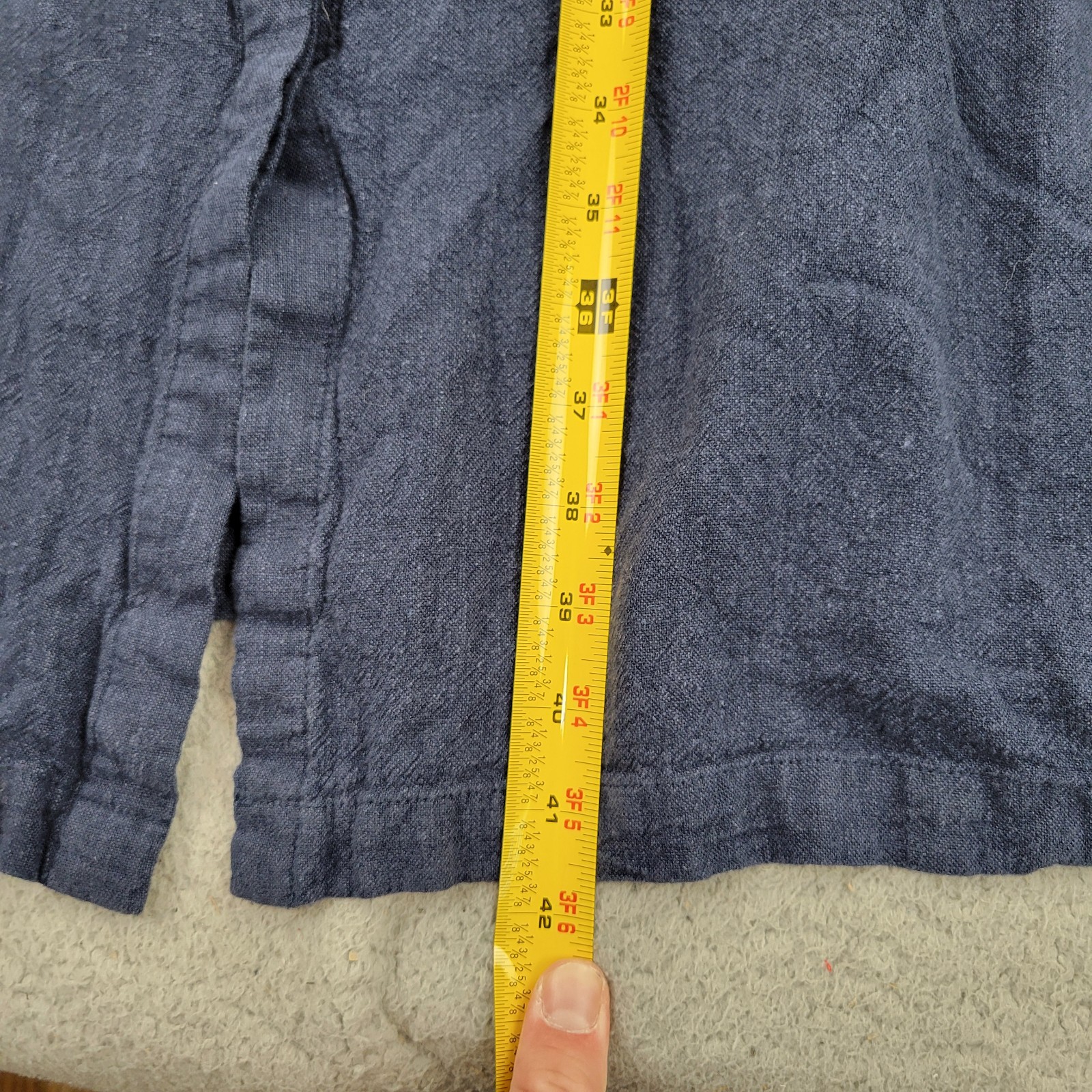 Pendleton Linen Dress Womens Small Blue Buttons Pockets Woolen Mills