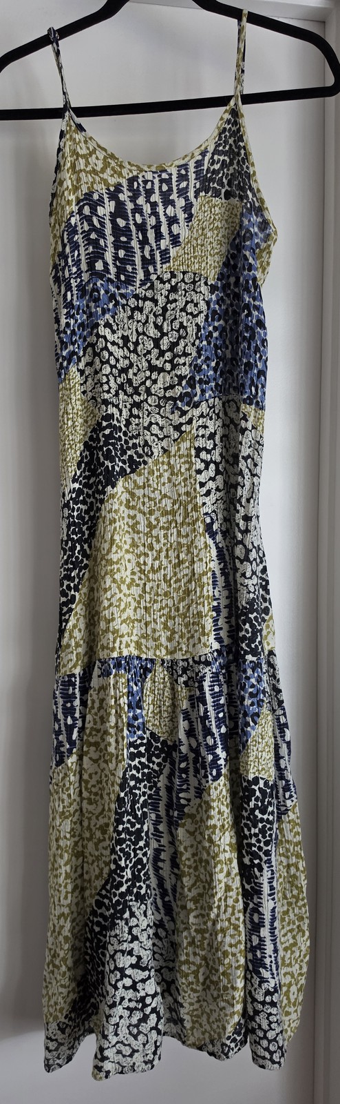 Parfois Women’s Sleeveless Maxi Dress One Size Multicolor Abstract Pattern