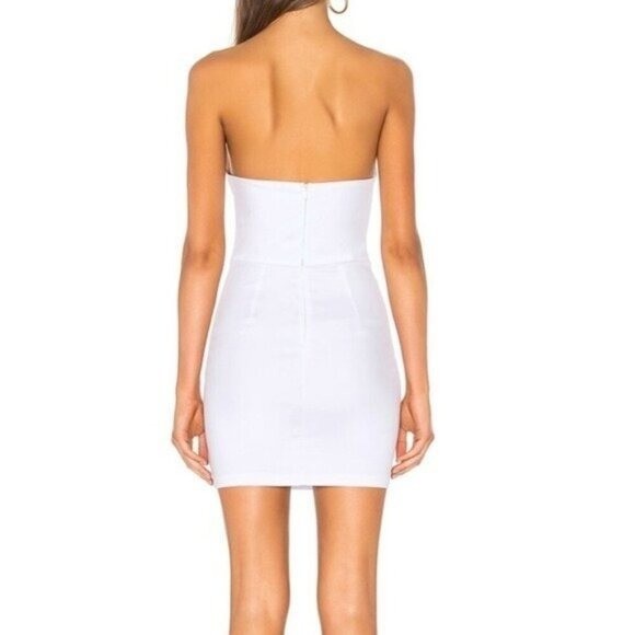 Superdown Strapless Mini Dress White Size Small Revolve NWT Evening Bachelorette