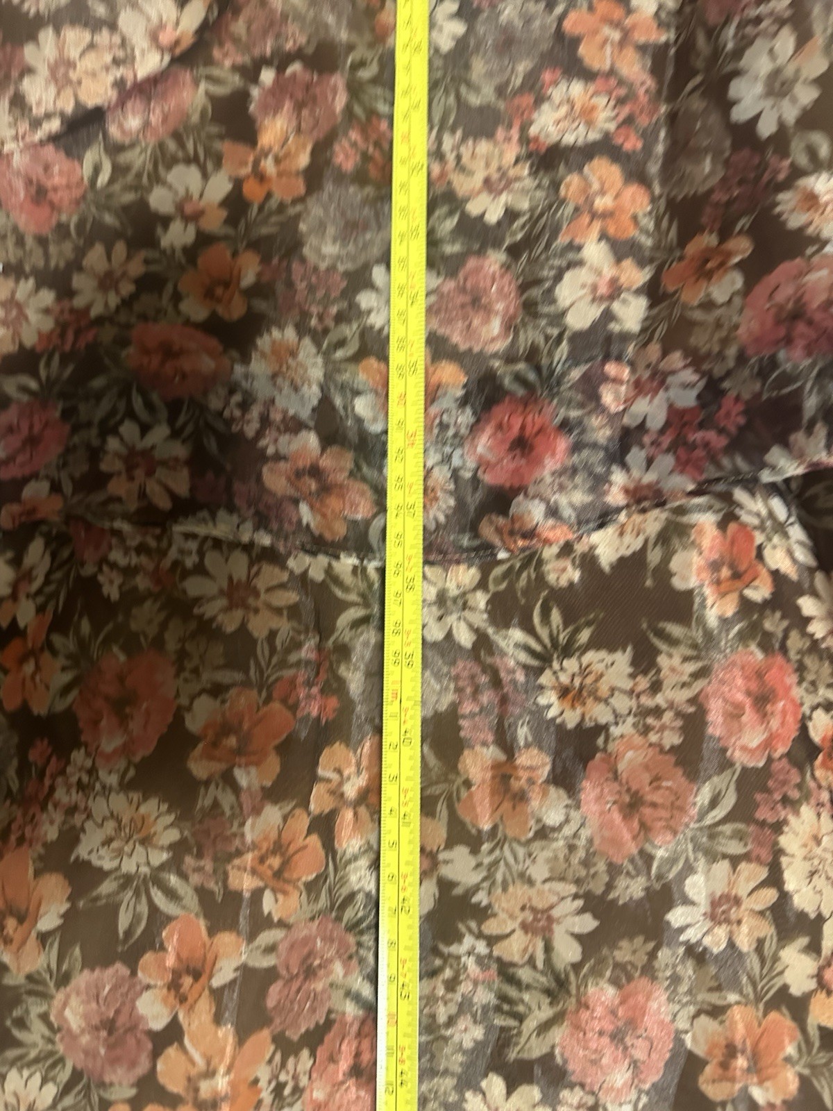 Lost + wander botanique floral long dress ruffle tiered v-neck short sleeve MD