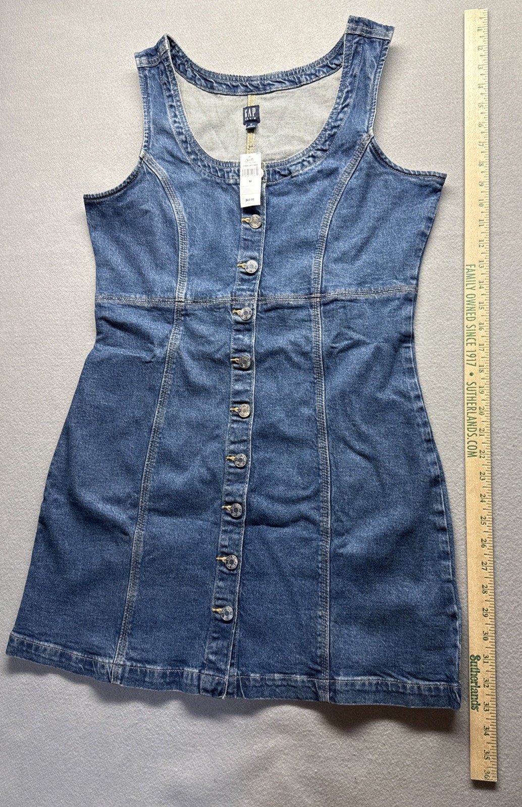 Gap | NWT Denim Mini Dress Button Front Size Medium