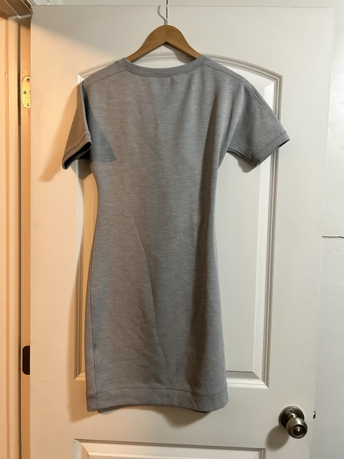 Brochu Walker Heather Grey Ruched Side Draped T-Shirt Mini Dress XS NPL2254