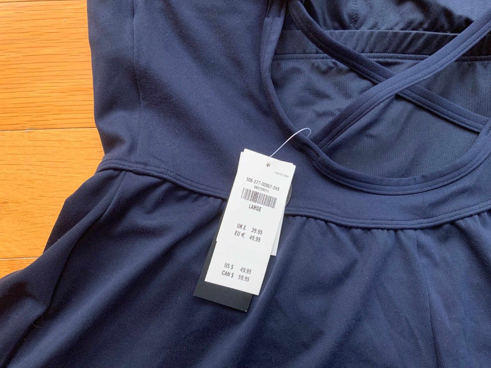 Hollister Gilly Hicks Active Dress w built-in shorts NAVY LARGE NWT