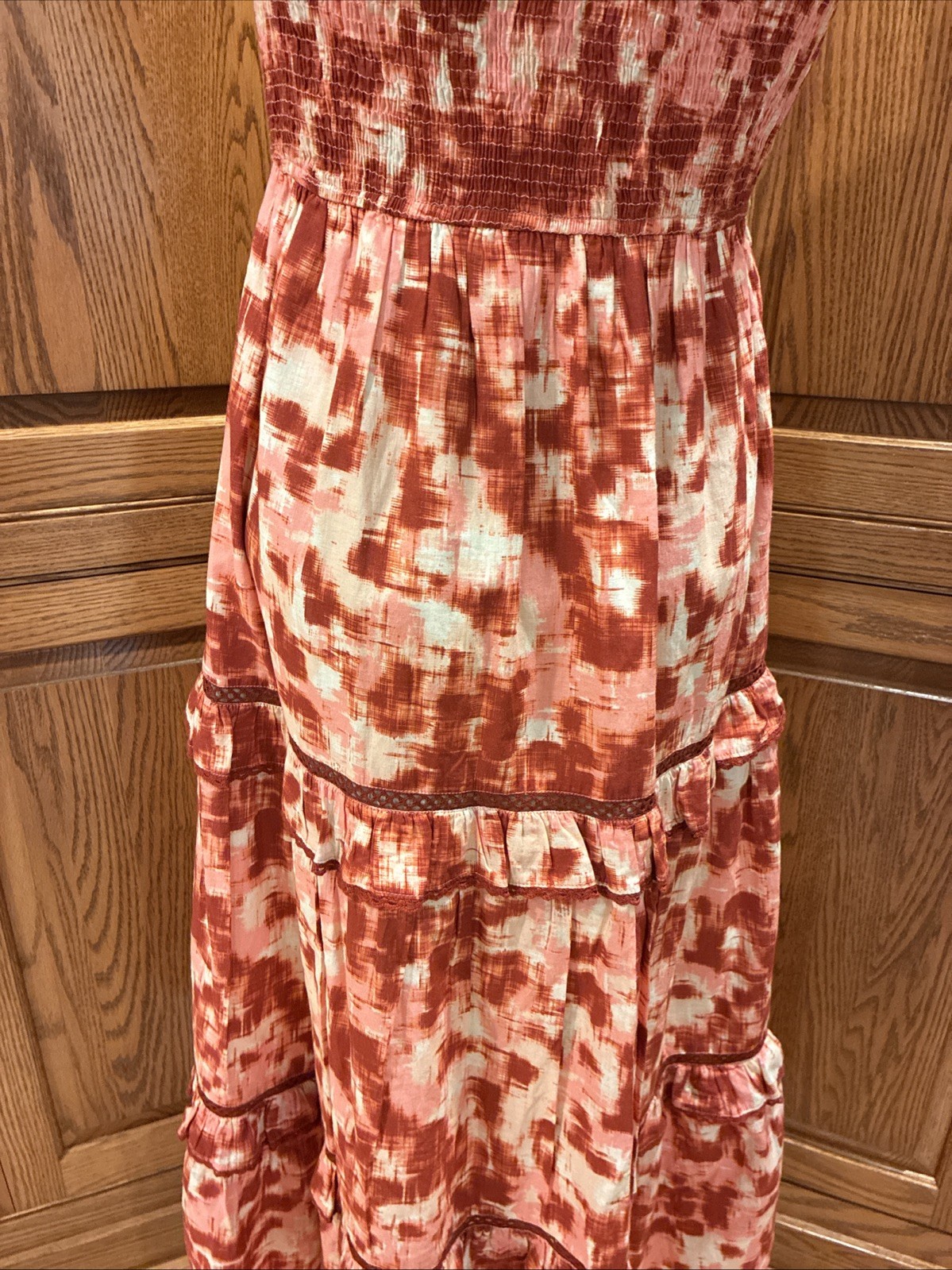 Banjanan S Small Iris Dress Print Cotton Midi