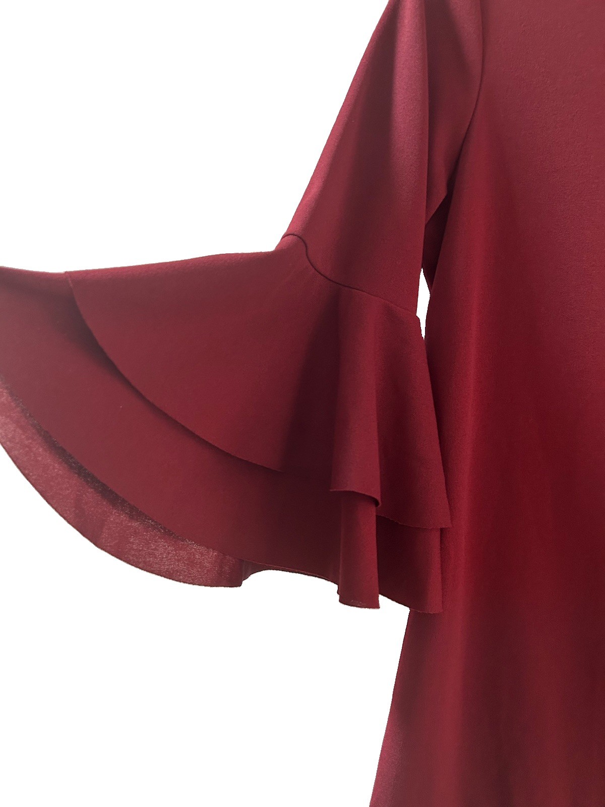 Pink Lily Dress Medium NWT Burgundy Ruffle Sleeve Shift Mini Boutique
