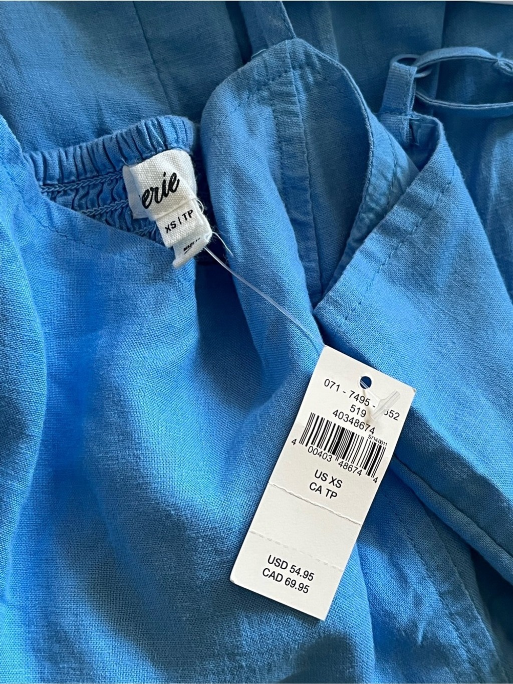 aerie Bright Blue Tie-Strap Sundress