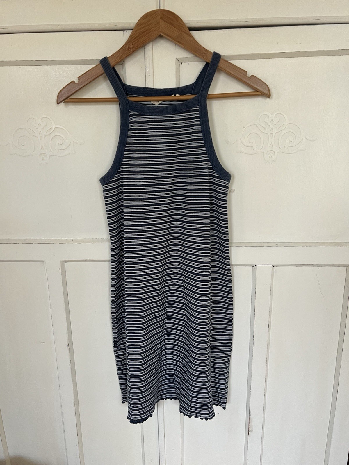 Levi’s DEVON TANK DRESS Blue/White Striped Knit Dress Sleeveless S