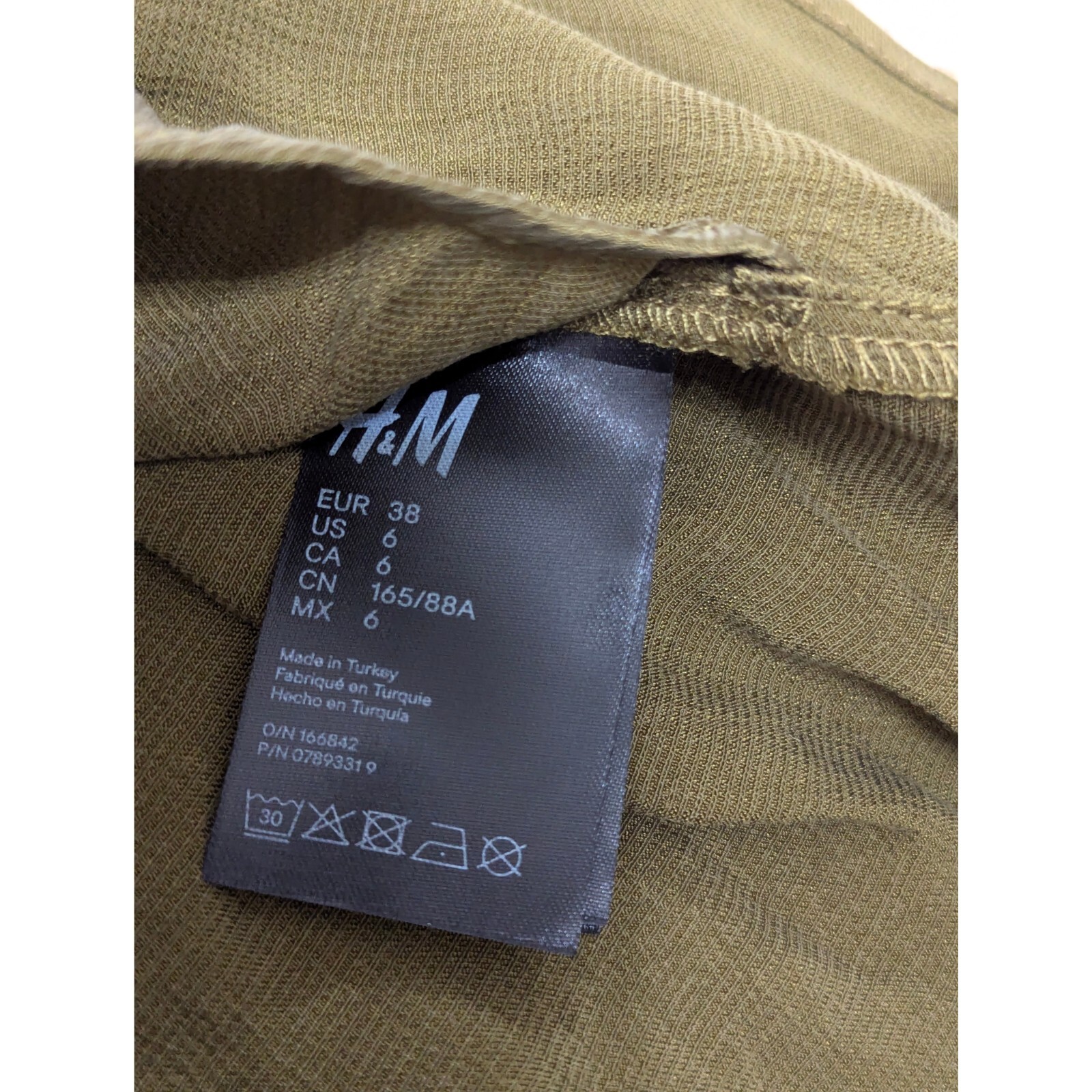 H&M Low-cut V-neck Wrapover Tunic with Draped Knot Detail Size 6