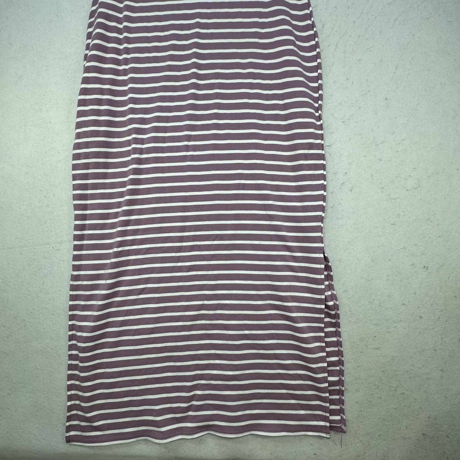 NWT Gilli Size Large Fitted Bodycon T Shirt Maxi Dress Purple Striped Stitchfix