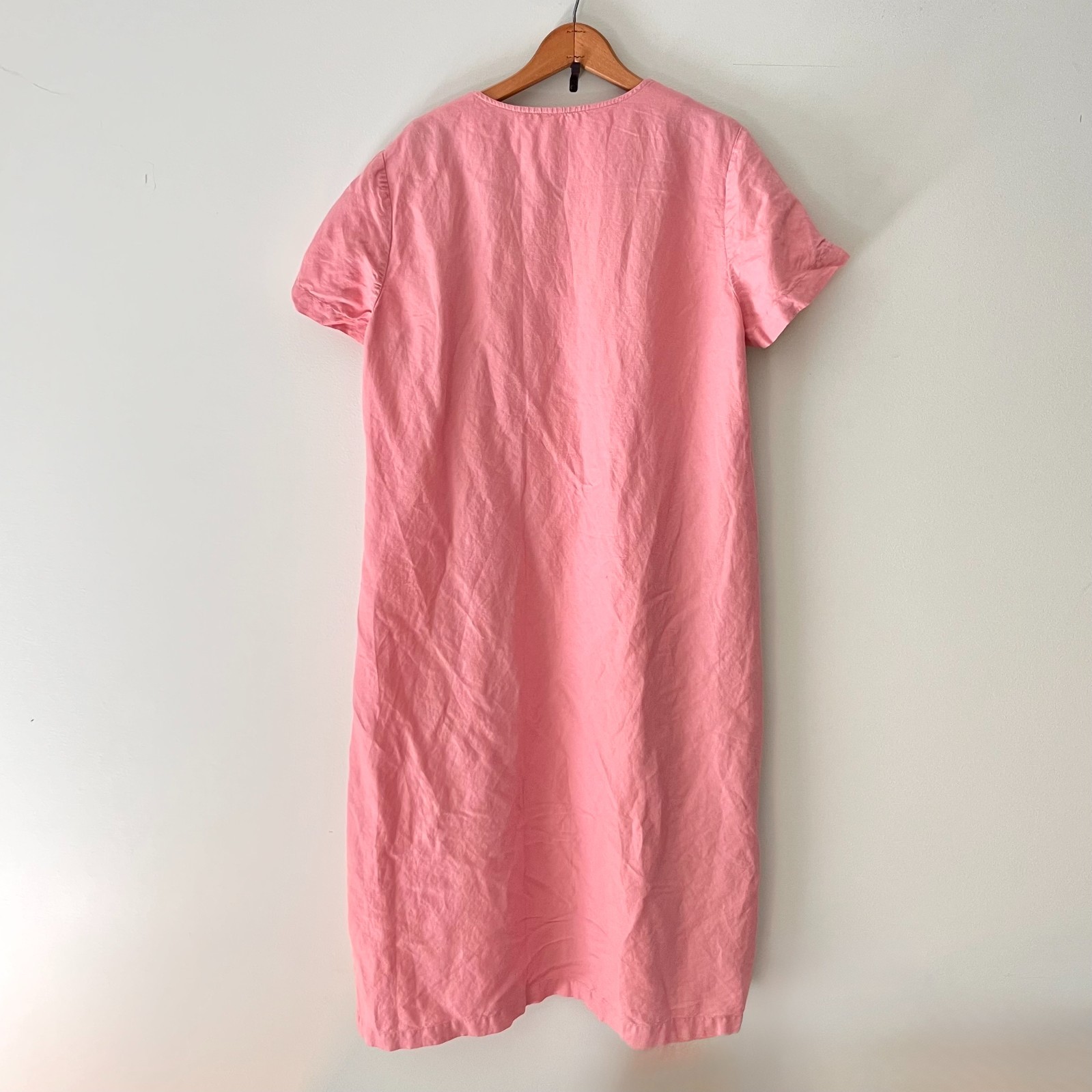 Vintage Linen Blend Orvis Button Down Dress Sz XL