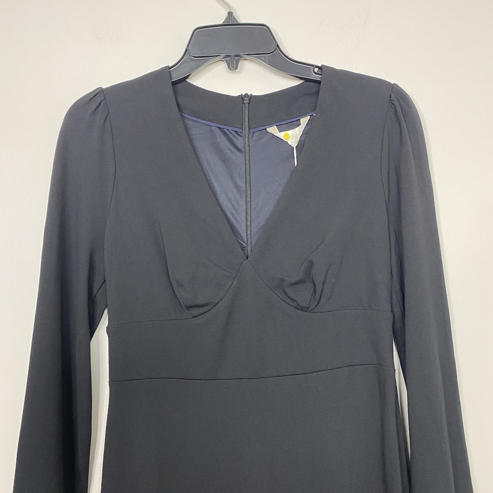 Boden V-neck Long Sleeve Classic Column Jersey Knit Midi Dress Size 4