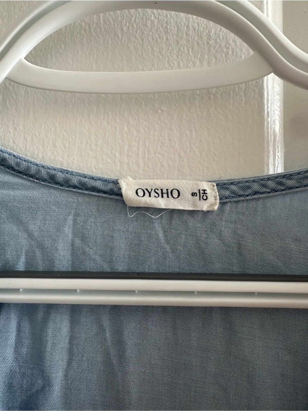 Light Blue Button-Front Midi Dress with Waist Tie