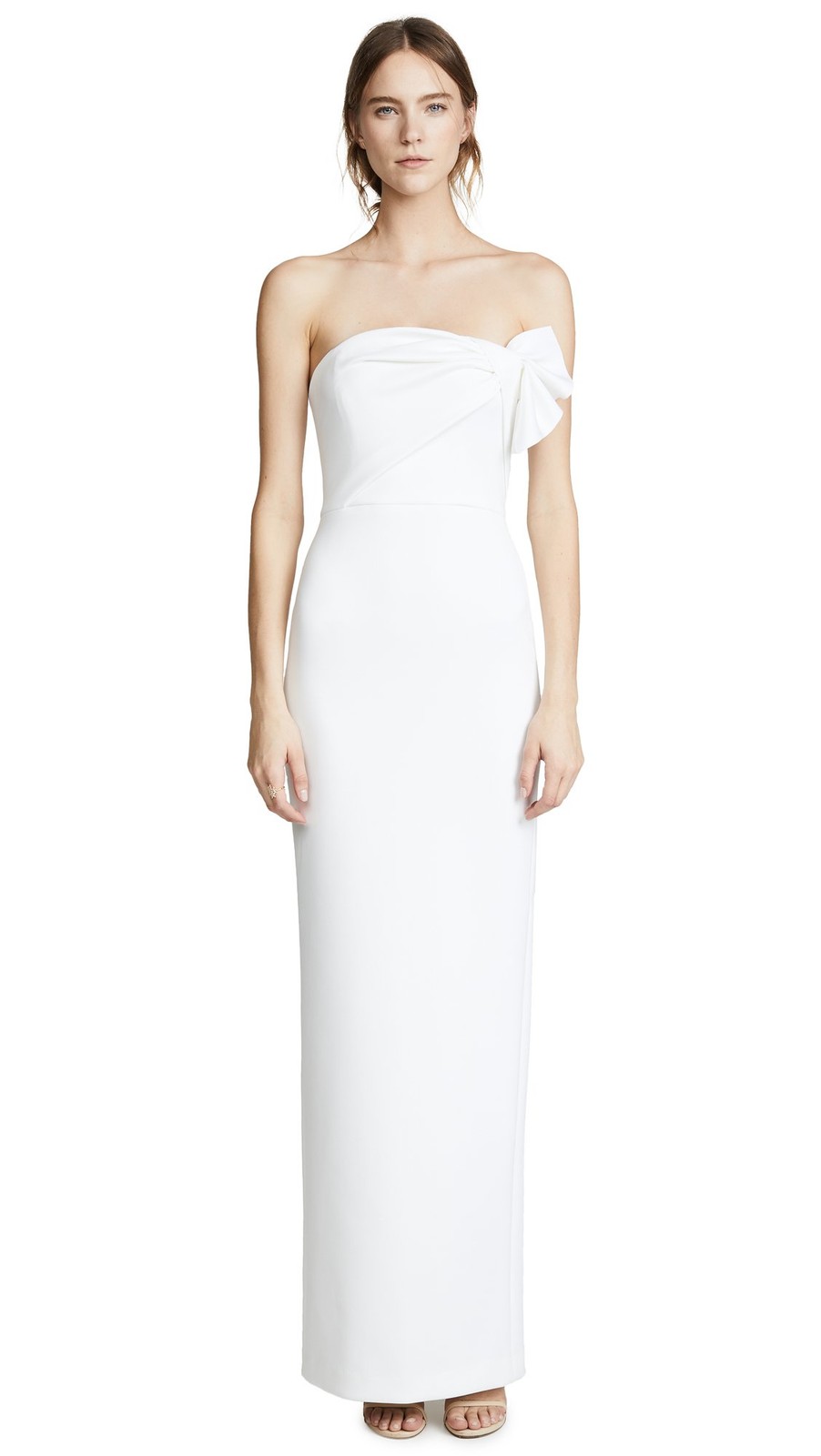 Black Halo Divina Gown Women’s Size 4 Strapless Whip Cream White Maxi Dress NWT