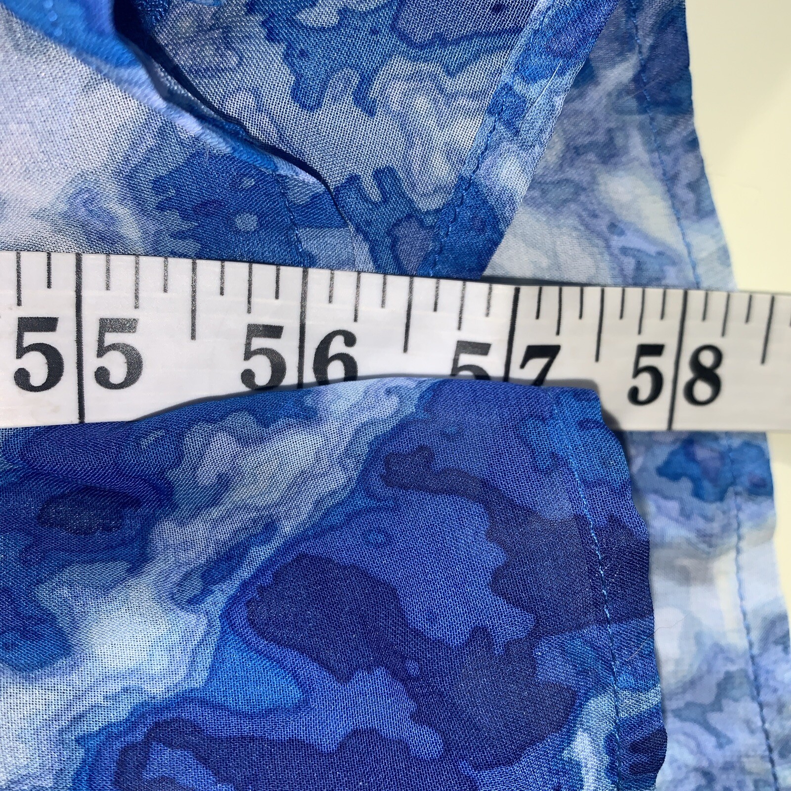 Bisou Bisou Maxi Dress Womens 2 Blue Muted Geometric Print Romantic Wedding