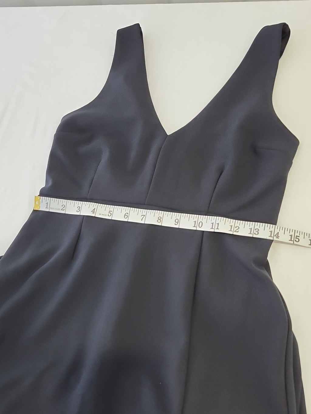 Abercrombie & Fitch Black Sleeveless Plunge V-Neck Midi Dress Med NWT Asymmetric