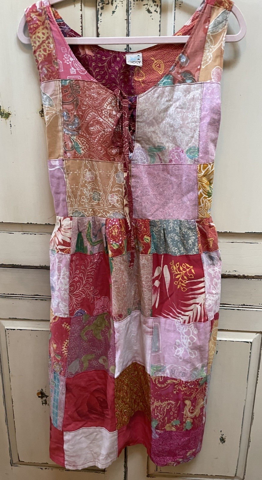 Jaded Gypsy Patchwork Dress Size S/M Hippie Work Cotton Festival Travel (B5)