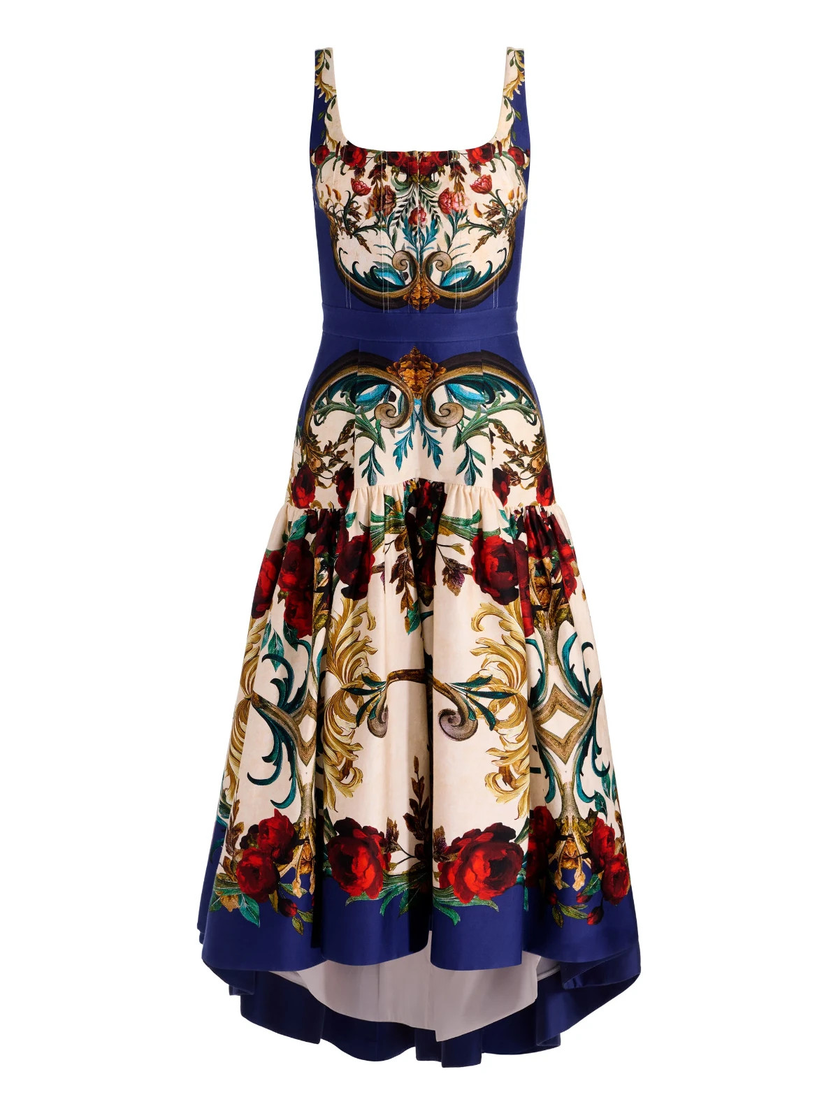 ALICE & OLIVIA ( 2) DIANA FLORAL A-LINE TIERED SKIRT MIDI DRESS NWT MSRP$660