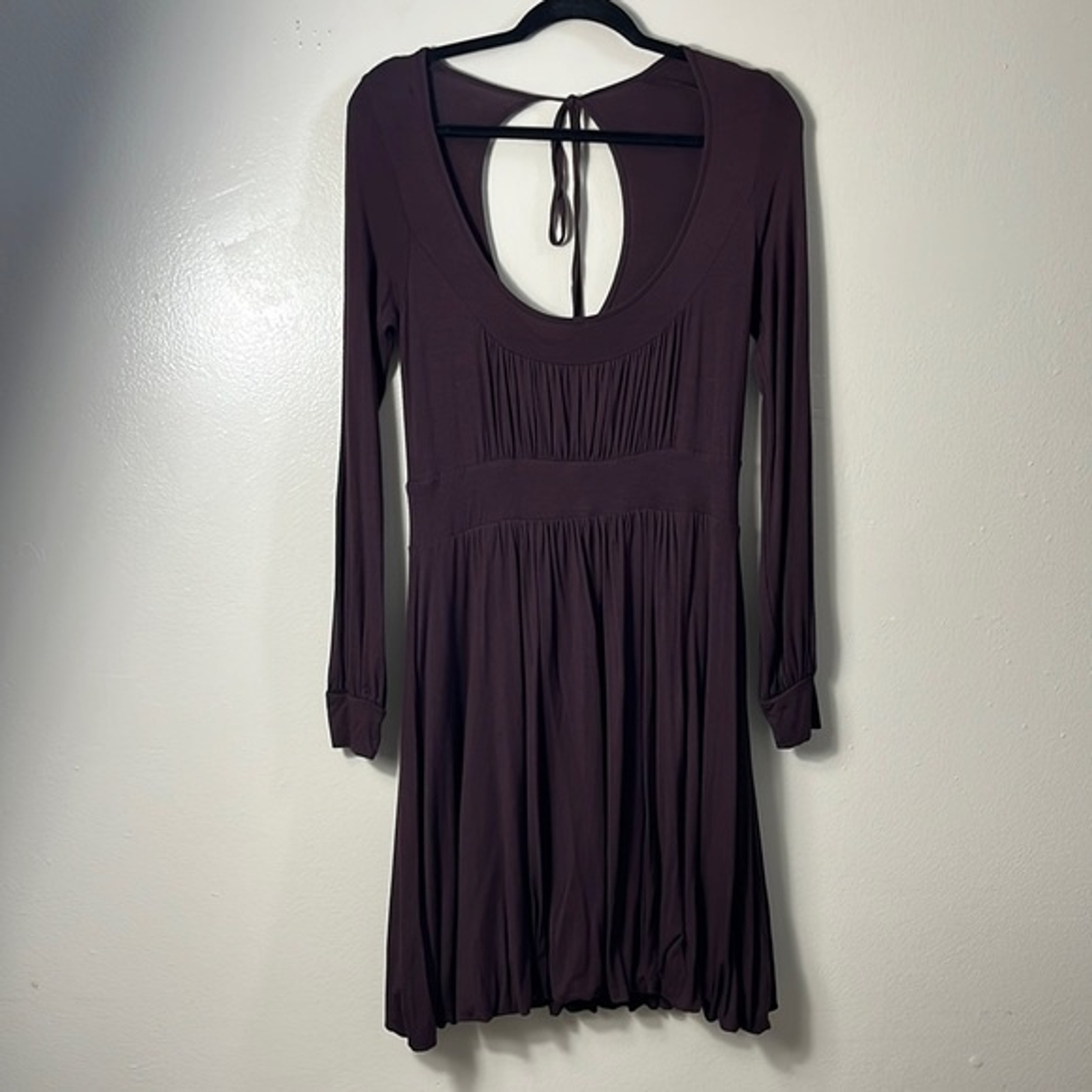 Vertigo Paris Purple Long Sleeves Bubble Midi Women’s Dress Size M