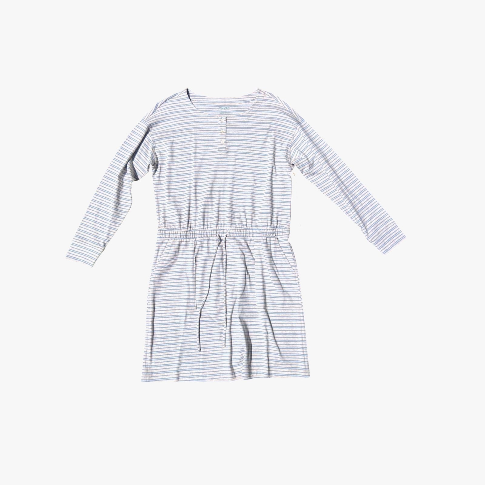 NWT Haven Well Within Dress Stripe Jersey Knit Talbots Organic Cotton Sz M Hygge