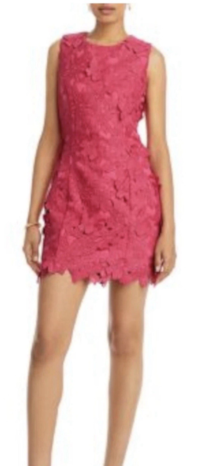 ENDLESS ROSE Womens Pink Lined Back Sleeveless Mini Party Sheath Dress M