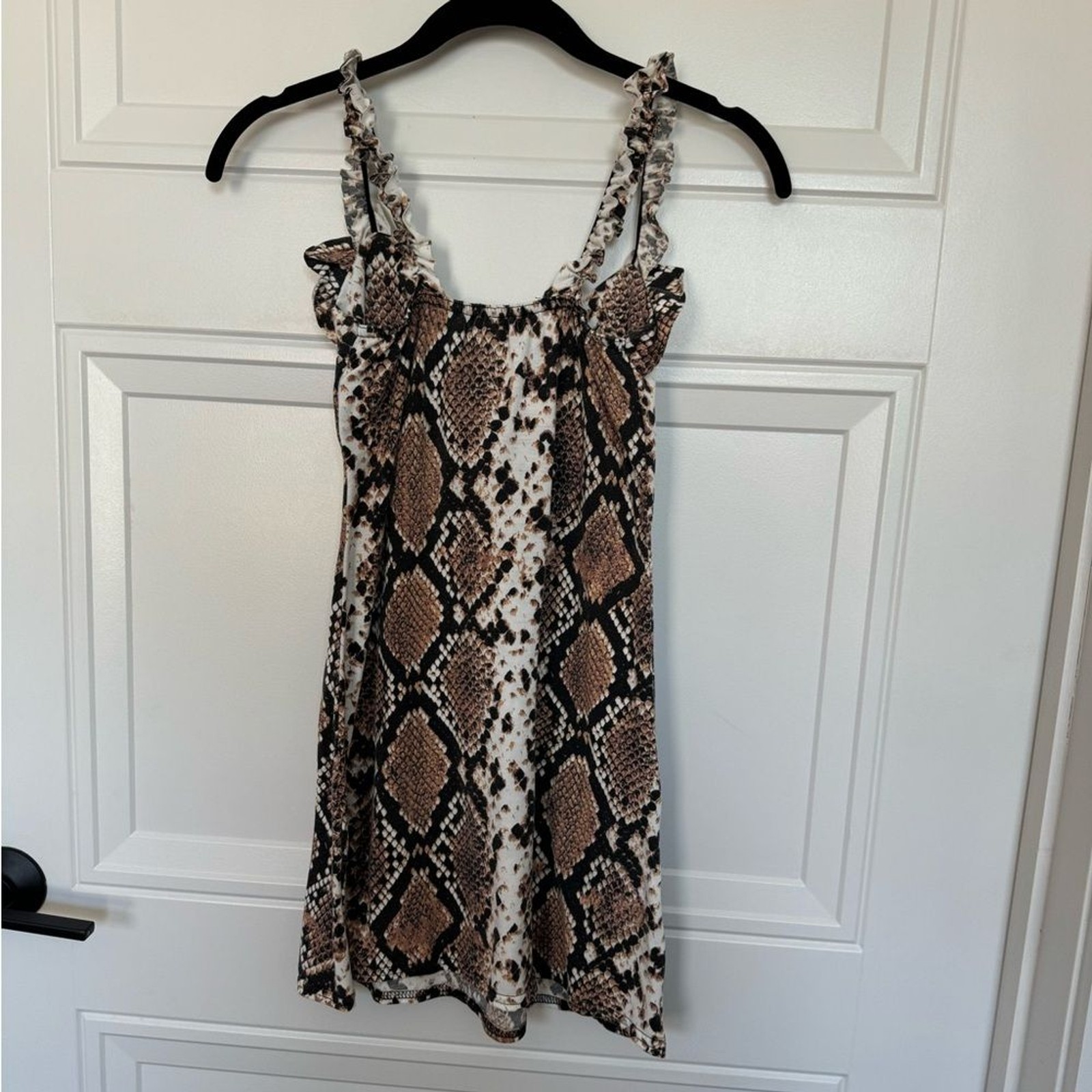 Snake Print Mini Dress