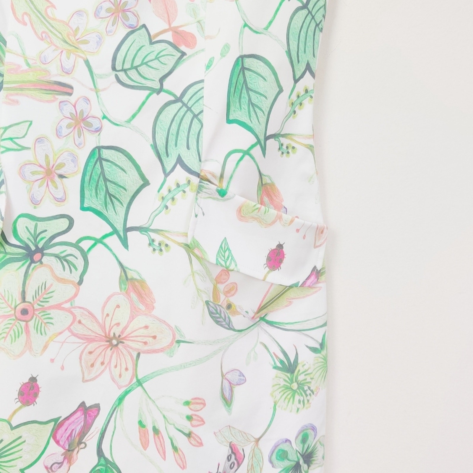 Sara Campbell Sleeveless Floral Sheath Dress Botanical Made In USA Size 2 Cotton