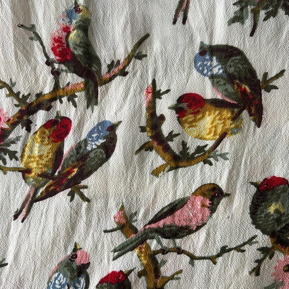 RARE Baum und Pferdgarten Dandy Bird Button Up Midi Dress White Sz EU 36/US 6