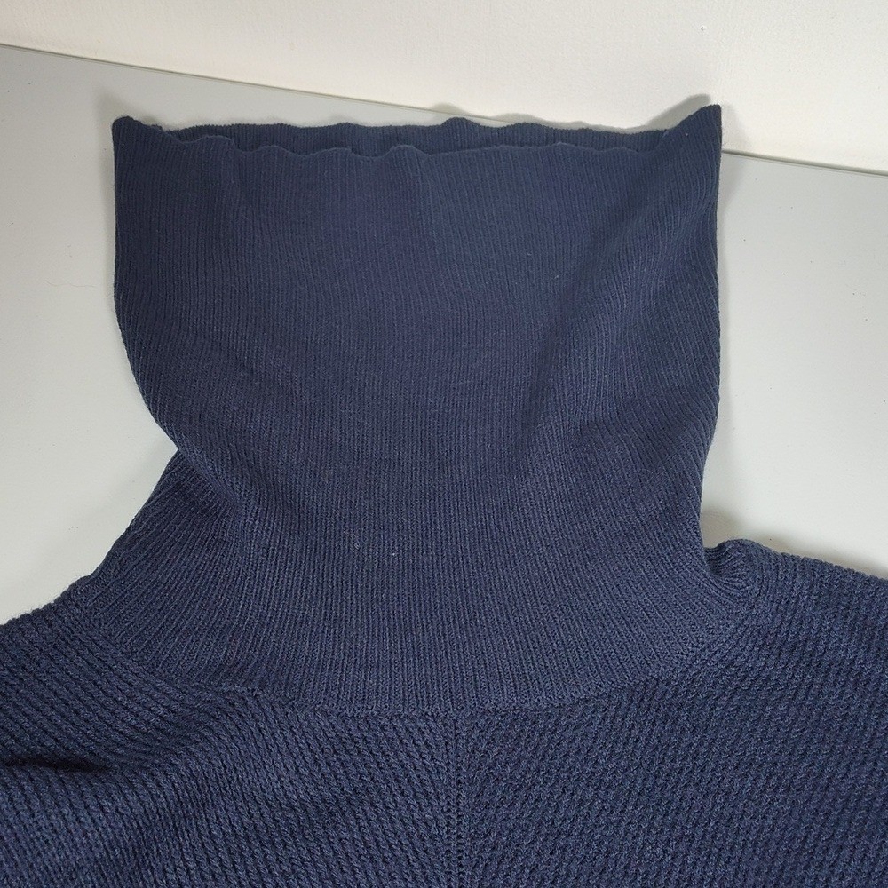Lulus Tea Reader navy blue long sleeve cowl neck sweater dress M