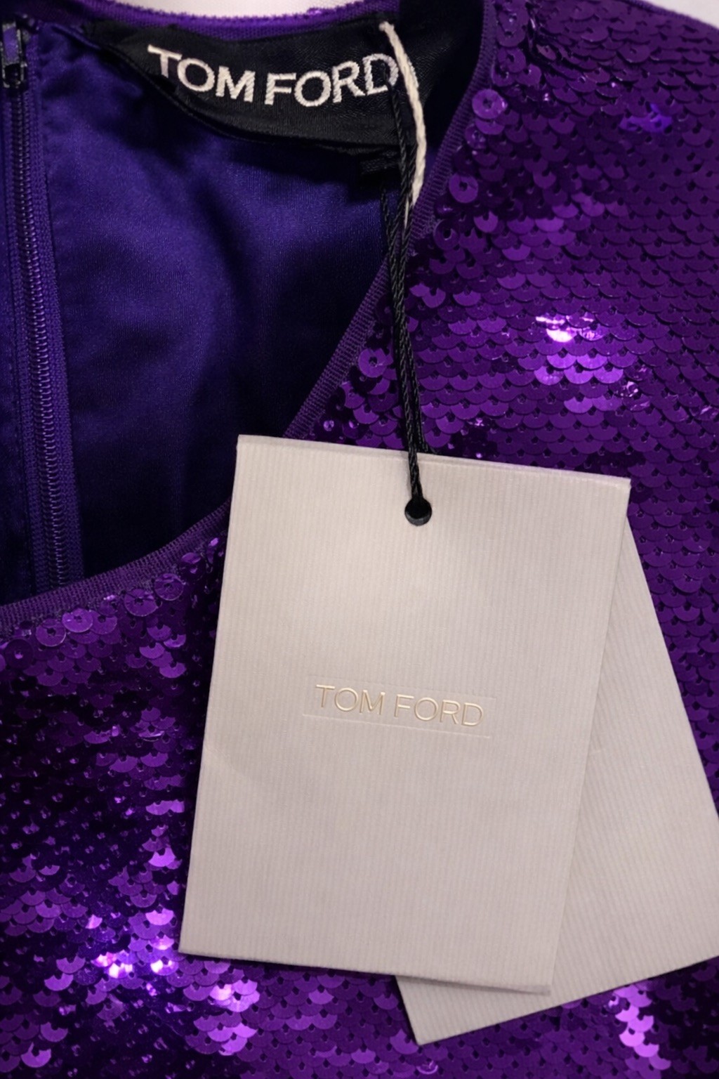 Authentic Tom Ford Purple Sequin Dress 38 UK6 Brand New with tags