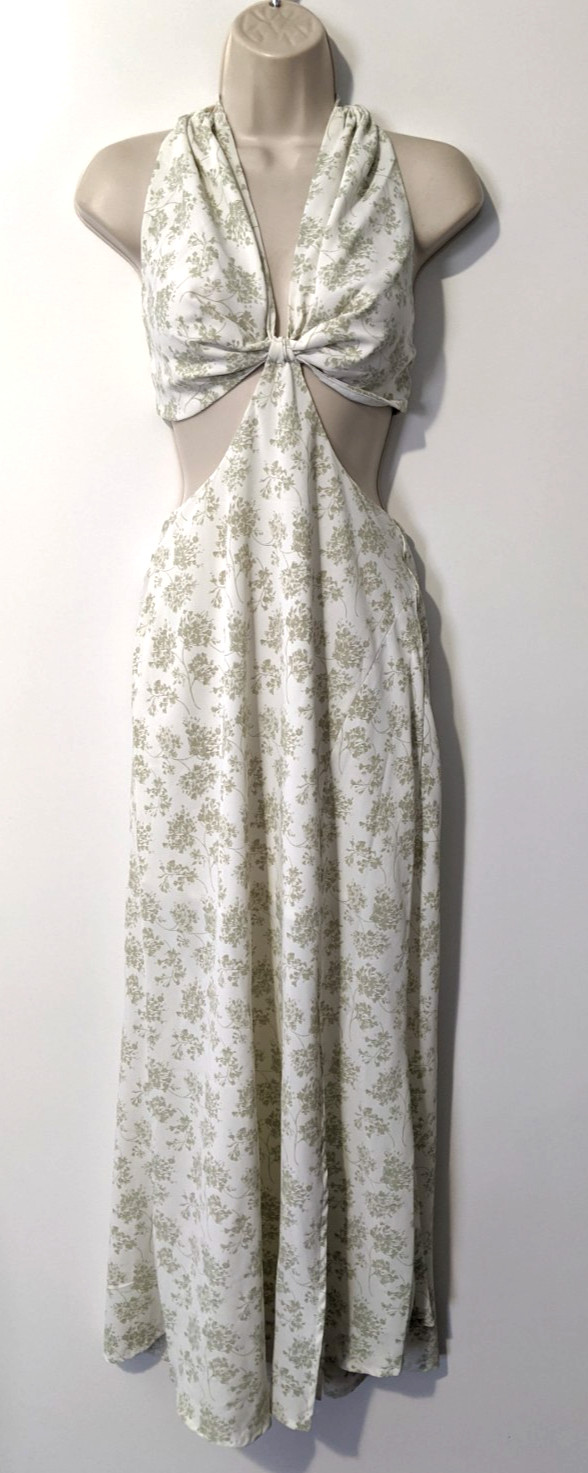 Indikah Women’s Rising Sun Cut-Out Bodice Floral Dress Sz M US 100% Polyester