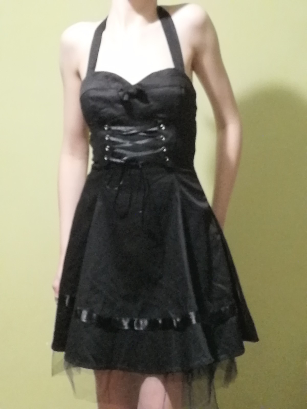 Hearts & roses gothic dress corset size S