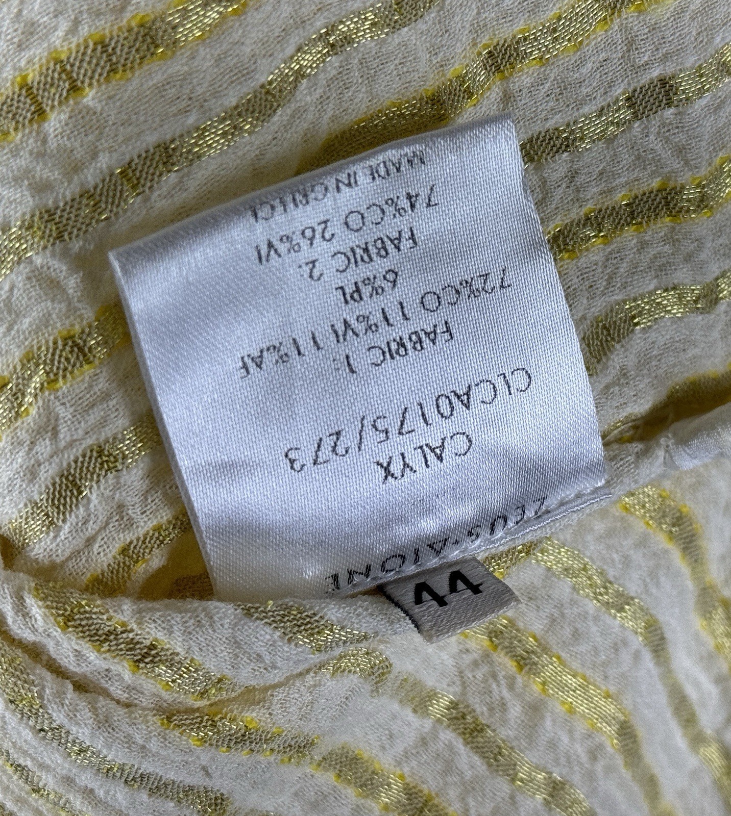 ZEUS DIONE Yellow Striped Oversize Kaftan Style Kimono Dress Size 44