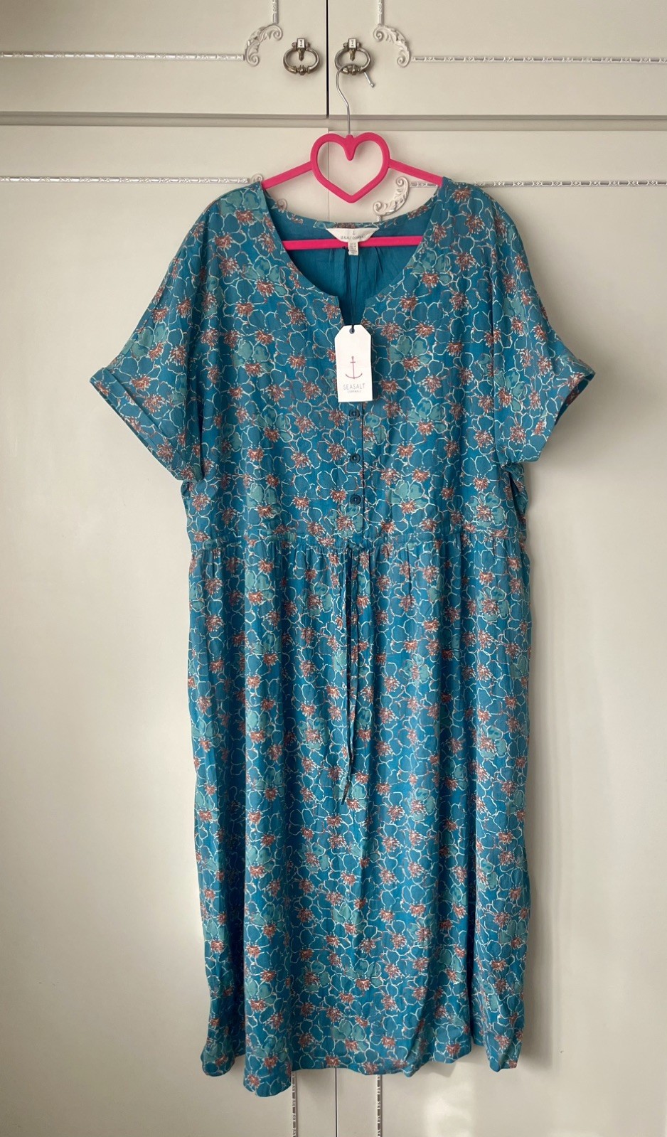 💝 Seasalt ” TRUE NOTE ” Short Sleeve Dress Size 20 NEW