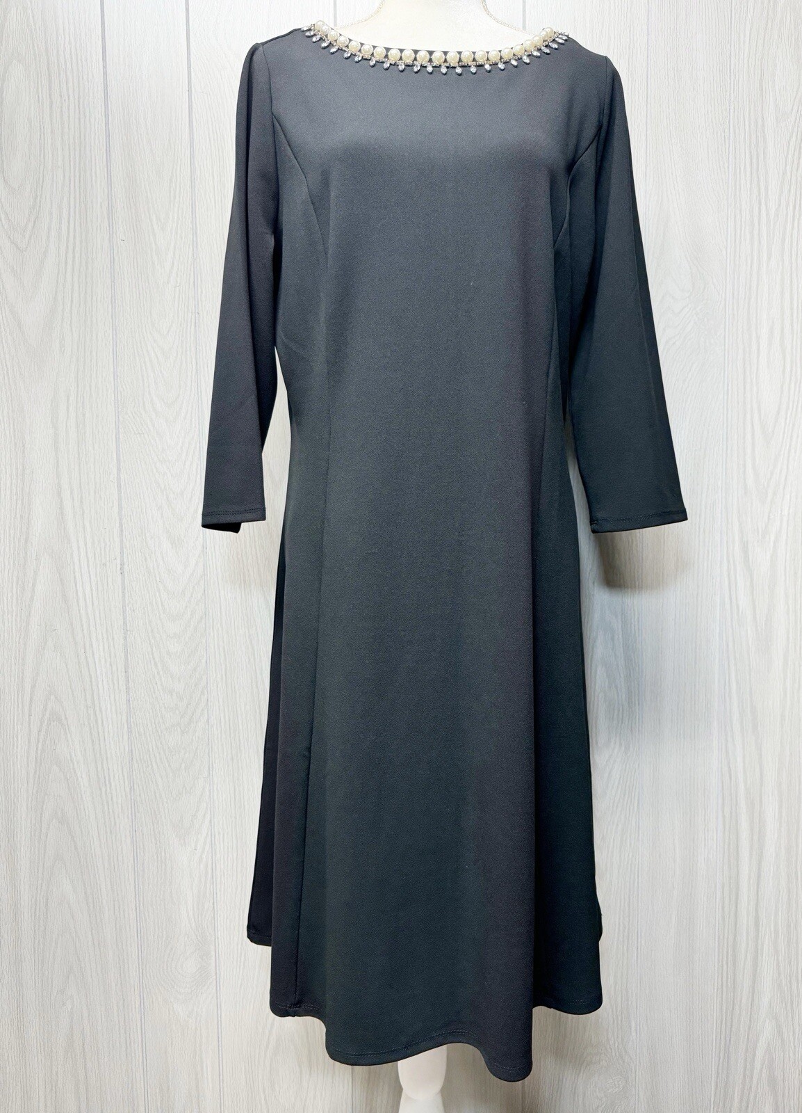 Dennis by dennis basso black a-line dress Size 14