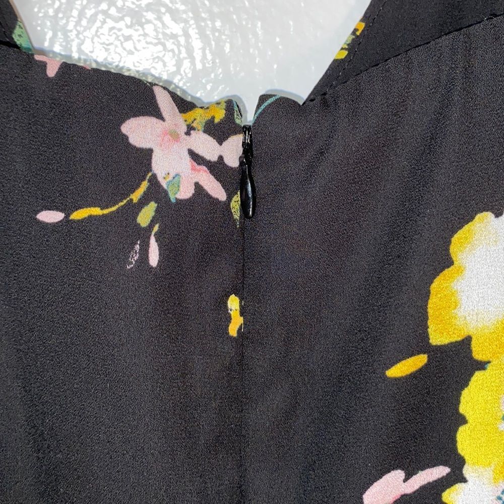 NWT Socialite dress from Nordstrom, black/yellow floral with spaghetti straps