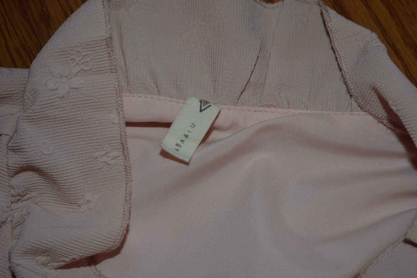 Ladida Powder Pink short sleeve Ruffle Embroidered Tiered Romantic Midi Dress S