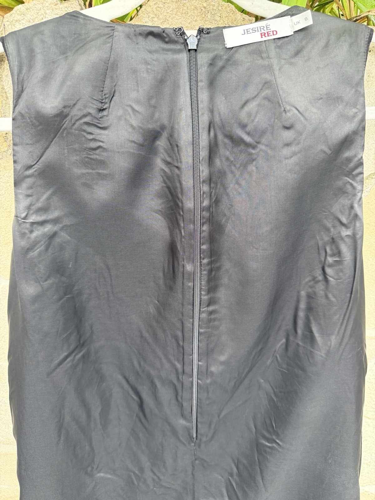 Jesire Red 100% Wool Bubble Cocoon Dress UK 8 Pleated Bib Pockets Lined