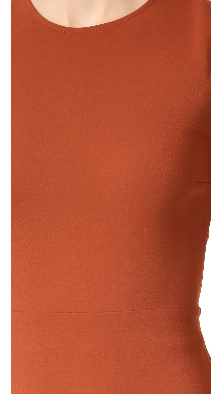 A.L.C. Jocelyn Orange Cutout Open Back Crepe Stretch Tulip Hem Midi Dress 6 = S