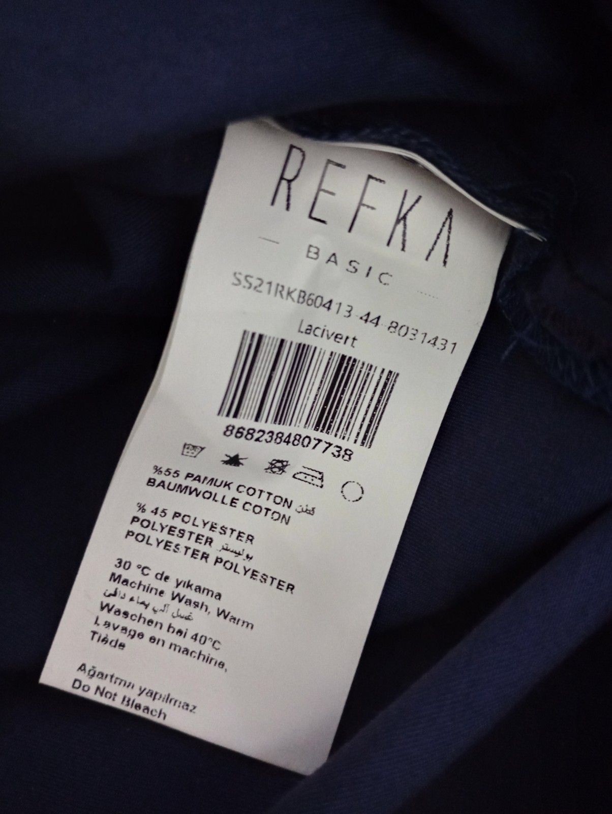 NWT Refka Navy Blue Sleeveless Sheath Style Tunic Size 12