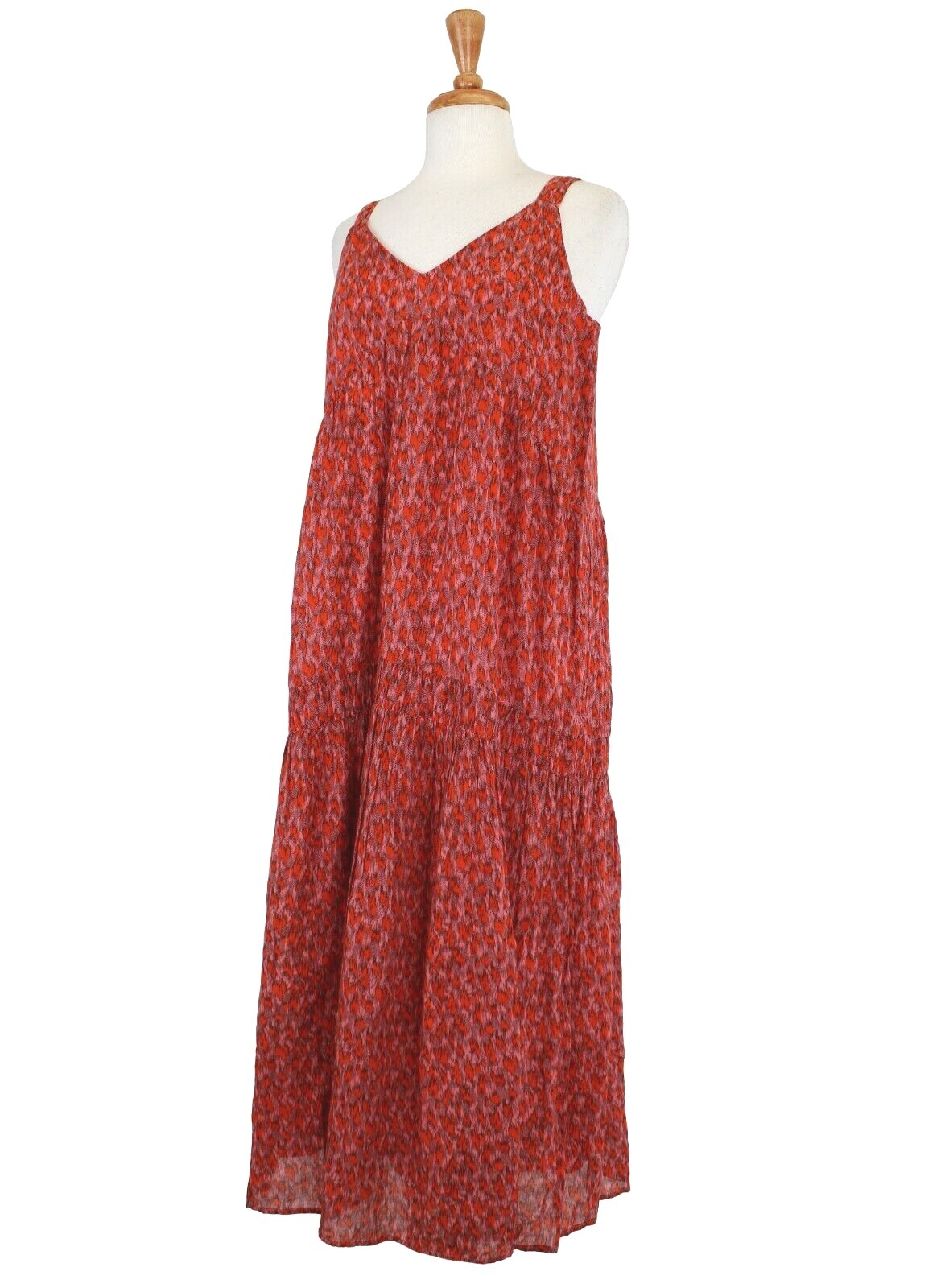 Joie Maxi Dress, Sleeveless Tiered Flowing Summer Dress, Tea Rose, MSRP $248