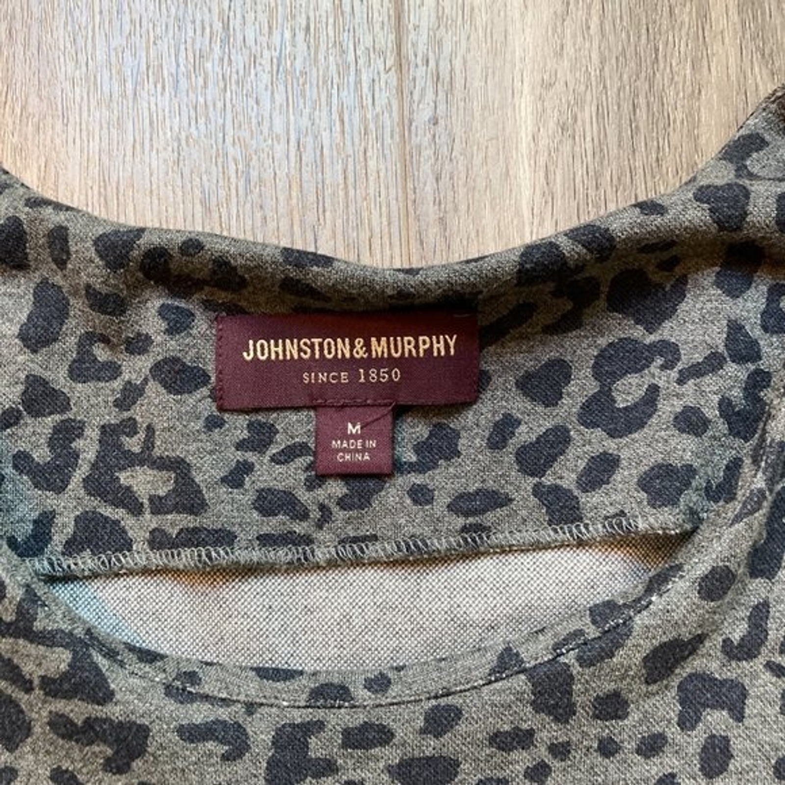 Johnston & Murphy Leopard Print A-Line Dress with Pockets Size M